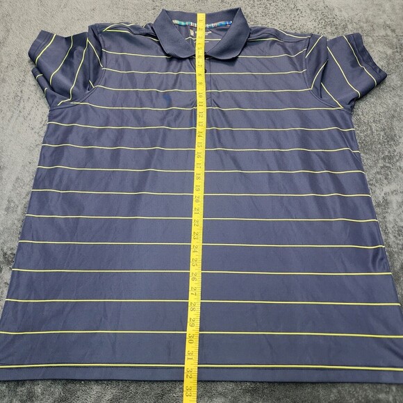 St. Andrews of Scotland Polo Shirt Men's Blue Striped Golf Size 2XL - Picture 6 of 10